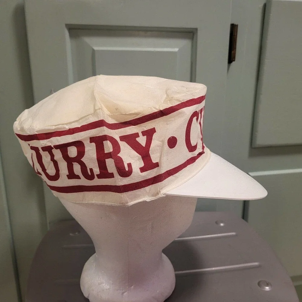 VTG 80s Curry College Colonels‎ University USA Union Made Painters Hat Cap